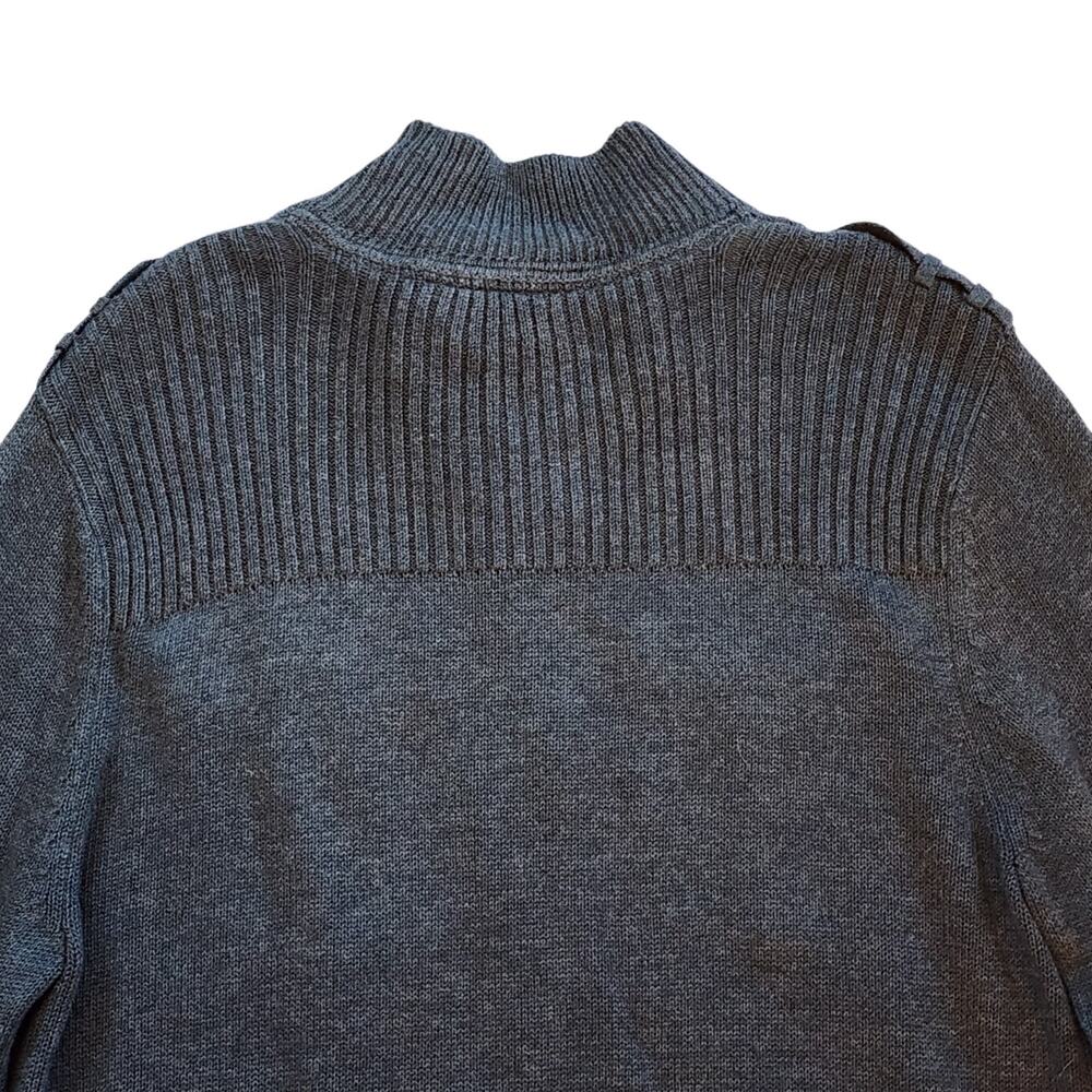 Apt 9 Womens Pullover Tunic Sweater Size S Gray 1/4 Zip Mock Neck Pockets - Picture 10 of 13